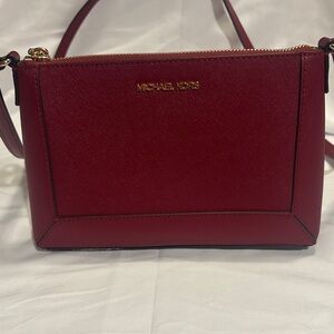 Michael Kors Bordeaux Saffiano Crossbody Bag
